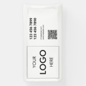 ロゴQRコードビジネスプロフェッショナルバナー 横断幕 (縦)