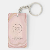 ロゴQRコードビジネスプロフェッショナルマーケティング キーホルダー (裏面)