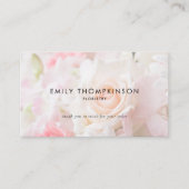 ロゴQRコードフォトオーバーレイフローリストサンキューカード 名刺 (正面)