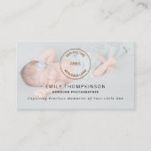 ロゴQRコードフォトオーバーレイ写生まれたばかりの真者 名刺 (正面)