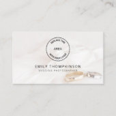 ロゴQRコードフォトオーバーレイ結婚の写真家 名刺 (正面)