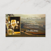 ロゴQRコードフォトソーシャルメディアのワインビニヤード 名刺 (正面)