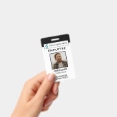 ロゴQRコードフォト企業の従業員 バッジ (手持ち)