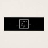 ロゴQRコードブラックスタッドイヤリングディスプレイカード (正面)