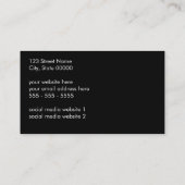 ロゴQRコードブラックモダン名刺 名刺 (裏面)