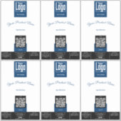 ロゴQRコードブルー白黒大型製品ラベル シール (正面)