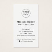 ロゴQRコードプロフェッショナルホワイト名刺 (正面)