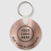 ロゴQRコードプロモーションバラ金ゴールド キーホルダー (裏面)