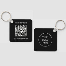 ロゴQRコードプロモーションブラックキーチェーン