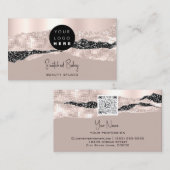 ロゴQRコードヘアドレッサーメイクアップストロークバラストローク 名刺 (正面/裏面)