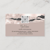 ロゴQRコードヘアドレッサーメイクアップストロークバラストローク 名刺 (裏面)