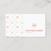 ロゴQRコードホワイトカラフル文字ベーカリー 名刺 (正面)