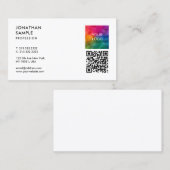 ロゴQRコードモダンエレガントプロフェッショナル 名刺 (正面/裏面)