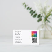 ロゴQRコードモダンエレガントプロフェッショナル 名刺 (スタンド正面)