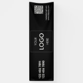 ロゴQRコードモダンバナー 横断幕 (縦)