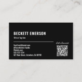 ロゴQRコードモダン 名刺 (裏面)