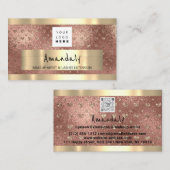 ロゴQRコードロゴグリッターピンク 名刺 (正面/裏面)