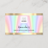 ロゴQRコードロゴ金ゴールド自筆型美しい 名刺 (正面)