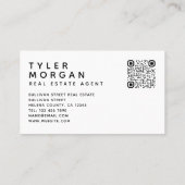 ロゴQRコード不動産エージ実在ェントの追加 名刺 (裏面)