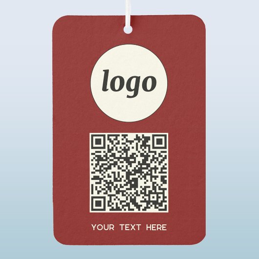 ロゴQRコード文字ビジネスプロモーションBurgundy カーエアーフレッシュナー