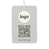 ロゴQRコード文字販売促進パウダーブルー カーエアーフレッシュナー (正面)