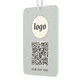 ロゴQRコード文字販売促進パウダーブルー カーエアーフレッシュナー (左)