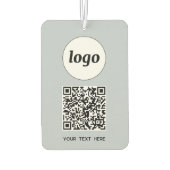 ロゴQRコード文字販売促進パウダーブルー カーエアーフレッシュナー (裏面)