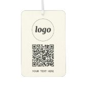 ロゴQRコード文字販売促進 カーエアーフレッシュナー (正面)