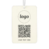ロゴQRコード文字販売促進 カーエアーフレッシュナー (裏面)
