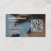 ロゴQRコード旅行代理店 名刺 (正面)