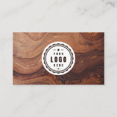 ロゴQRコード木工モダン業建築 名刺 (正面)