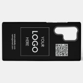 ロゴQRコード ブラック SAMSUNG GALAXYケース (裏面横)