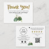 ~ロゴQRサンキューボタニカルエキゾチックAP8 エンクロージャーカード (正面/裏面)