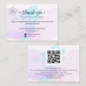 *~*ロゴQRパステル抽象芸術サンクユーブランディング エンクロージャーカード (正面/裏面)