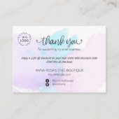 *~*ロゴQRパステル抽象芸術サンクユーブランディング エンクロージャーカード (正面)