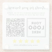 ロゴQRビジネスレビュープロフェッショナル ガラスコースター (裏面)