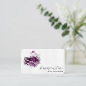 *~*ロゴQRブルゴーニュバラフローラ花 名刺 (スタンド正面)