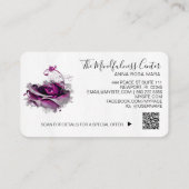 *~*ロゴQRブルゴーニュバラフローラ花 名刺 (裏面)