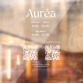 ロゴQR営業時間ソーシャルメディアビジネスウィンドウクリング ウィンドウサイン (シート2)