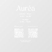 ロゴQR営業時間ソーシャルメディアビジネスウィンドウクリング ウィンドウサイン (シート)