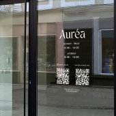 ロゴQR営業時間ソーシャルメディアビジネスウィンドウクリング ウィンドウサイン