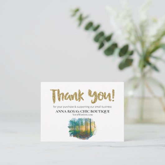 *~*ロゴQR森の森をレビューありがとうAP8 エンクロージャーカード (スタンド正面)