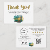 *~*ロゴQR森の森をレビューありがとうAP8 エンクロージャーカード (正面/裏面)