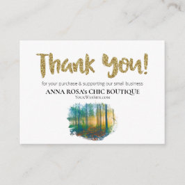 *~*ロゴQR森の森をレビューありがとうAP8 エンクロージャーカード