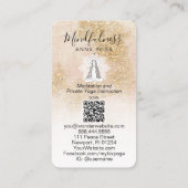 *~*ロゴQR瞑想マインドフルネスマンダラ女神 名刺 (裏面)