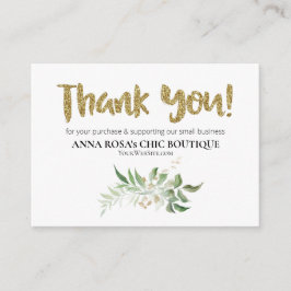 *~*ロゴQR THANK YOU REVIEW BOTANICAL FOOD AP8 エンクロージャーカード