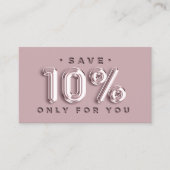 ロゴQRCODE 10%OFF割引カード挿入赤面 名刺 (正面)