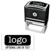 ロゴSが付いたOfficeまたはBusinessの基本住所 シール セルフインキングスタンプ (インサイチュ)