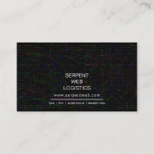 ロゴSEO PPCのウェブデザインおよび販売の緑の格子 名刺 (裏面)