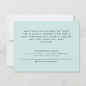 ロゴSNSライトアクアブルーサンキューカード サンキューカード (裏面)